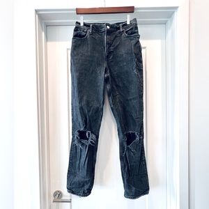 Abercrombie Jeans - The 90’a Straight Ultra High-Rise, black